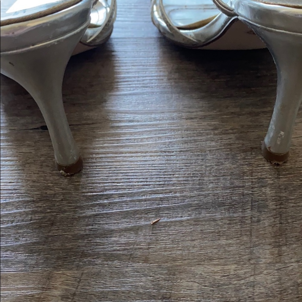 Call It Spring Silver Strappy Rhinestone Heels - Picture 5 of 7